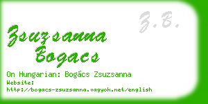 zsuzsanna bogacs business card